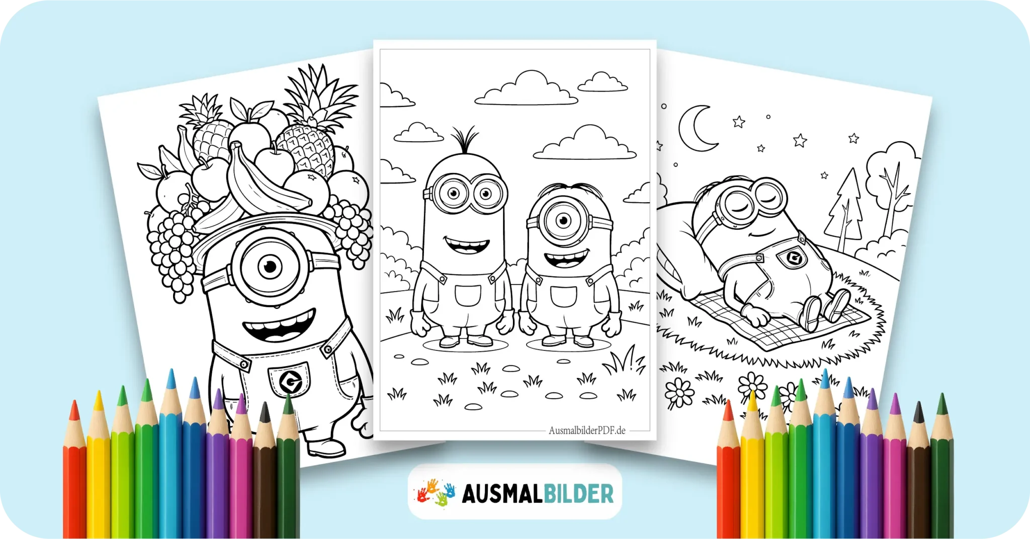 Minion Ausmalbilder kostenlose Malvorlagen zum Ausdrucken für Kinder und Erwachsene