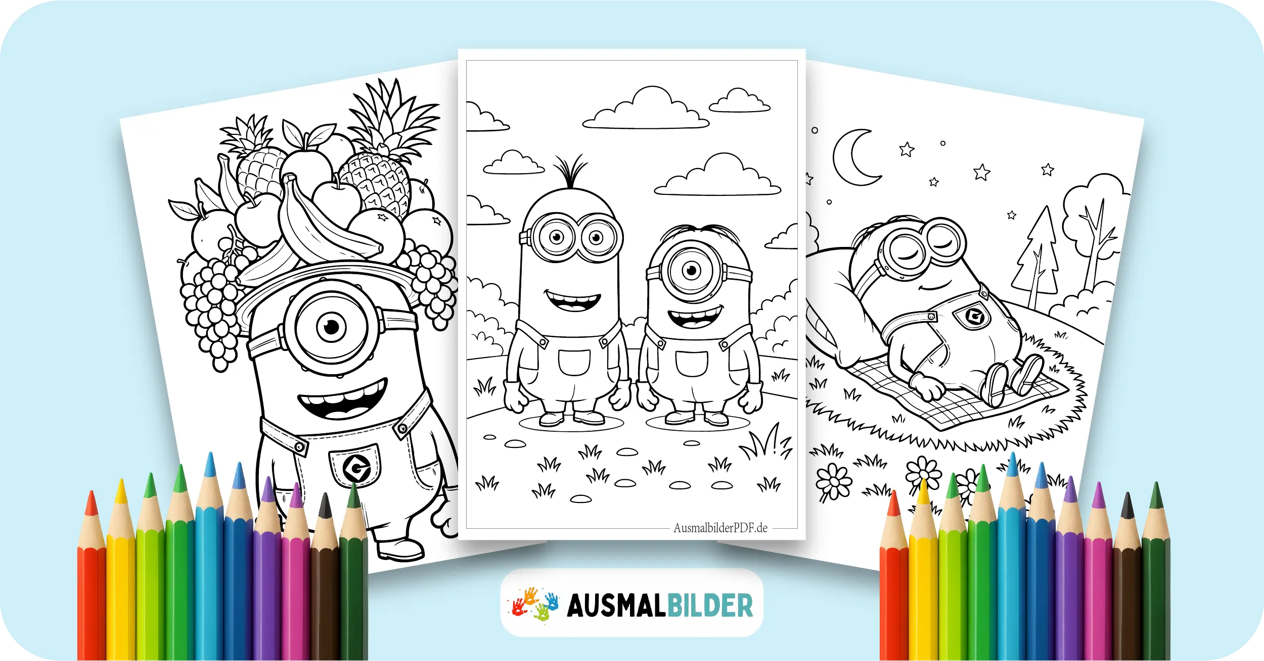 Minion Ausmalbilder kostenlose Malvorlagen zum Ausdrucken für Kinder und Erwachsene