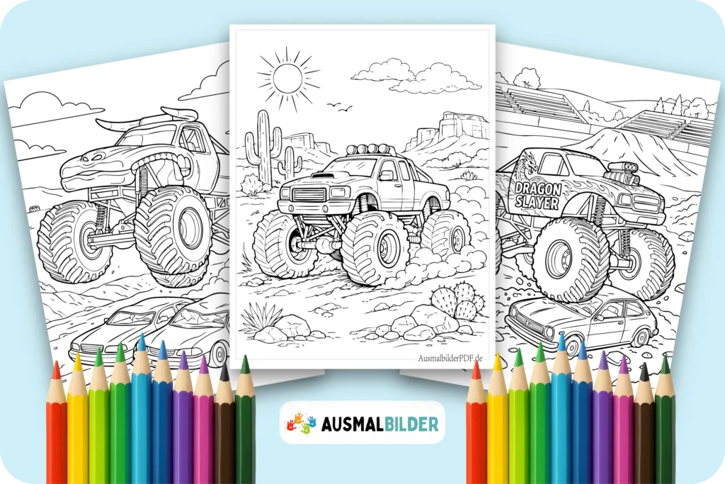 20 MonsterTruck Ausmalbilder (Gratis Vorlagen zum drucken) MonsterTruck Ausmalbilder kostenlose Malvorlagen zum Ausdrucken für Kinder