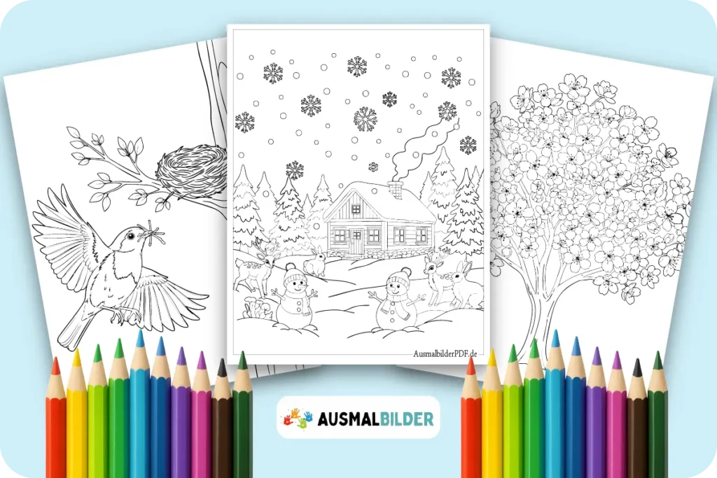 Natur Ausmalbilder kostenlose Malvorlagen zum Ausdrucken für Kinder und Erwachsene
