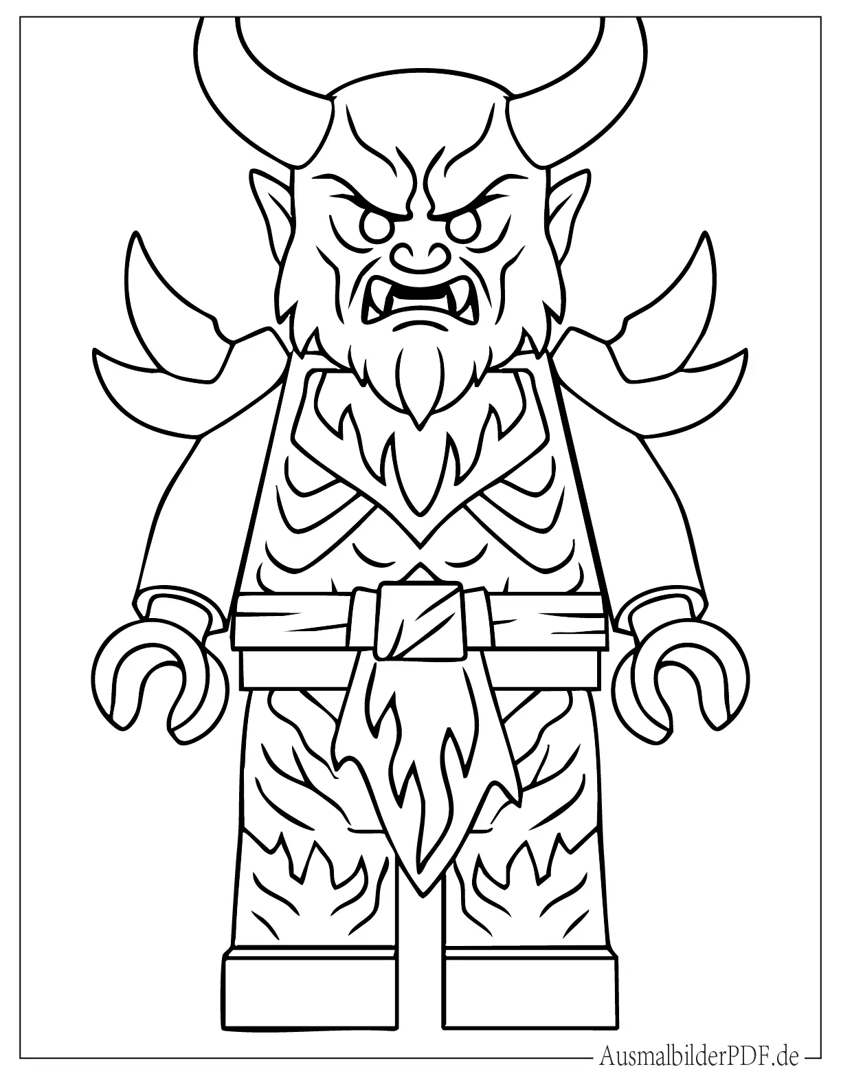 Lego Ninjago Oni Ausmalbild zum Ausdrucken