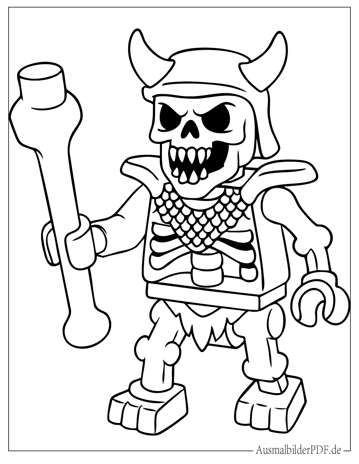Lego Ninjago Skelett Krieger Ausmalbild