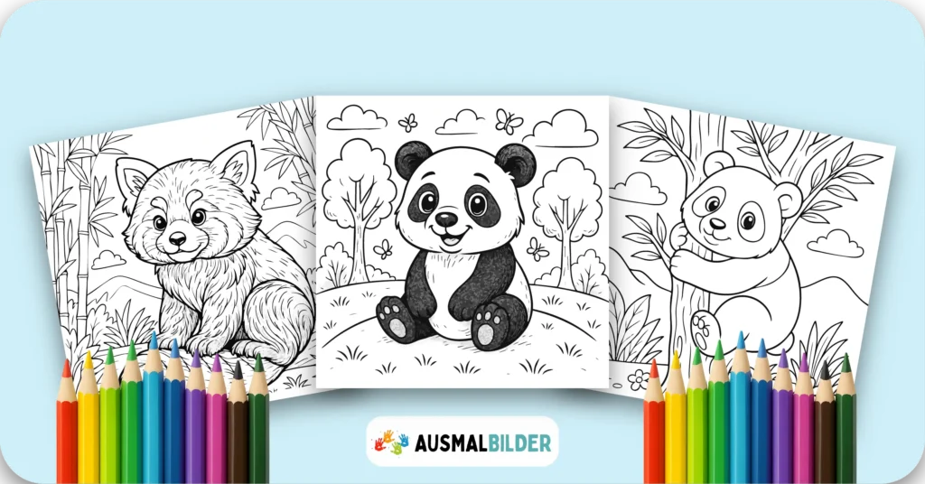 Panda Ausmalbilder kostenlose Malvorlagen zum Ausdrucken für Kinder und Erwachsene
