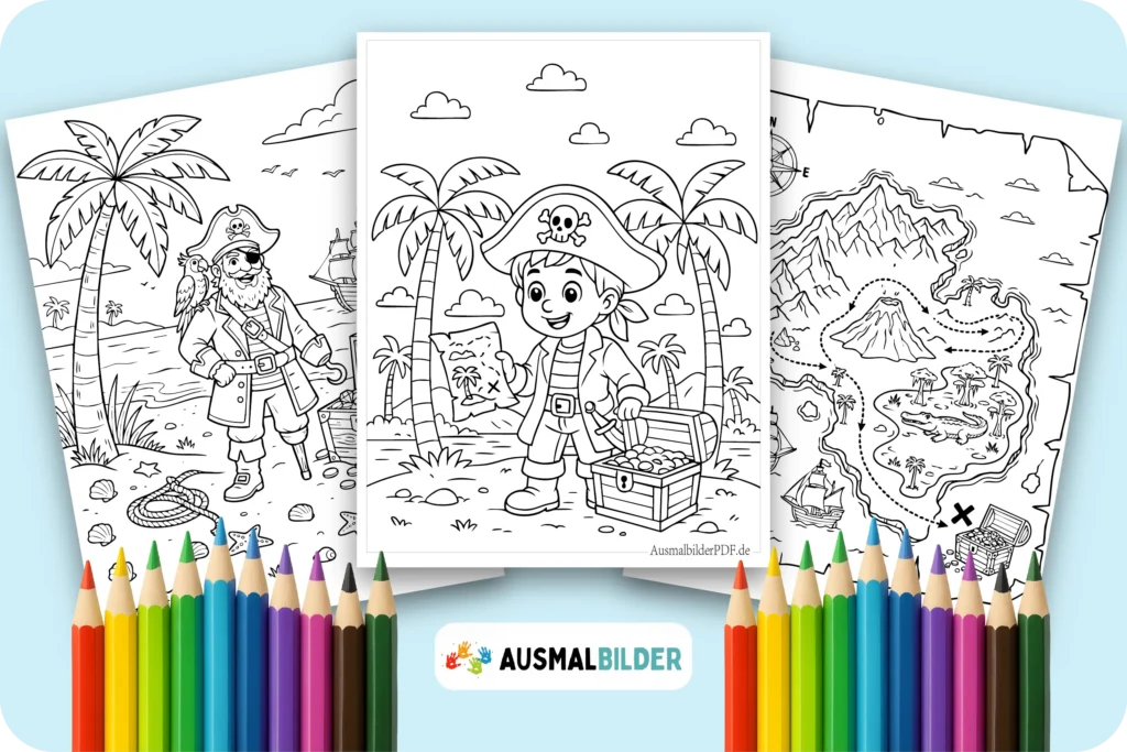 Piraten Ausmalbilder kostenlos zum Ausdrucken für alle Kinder