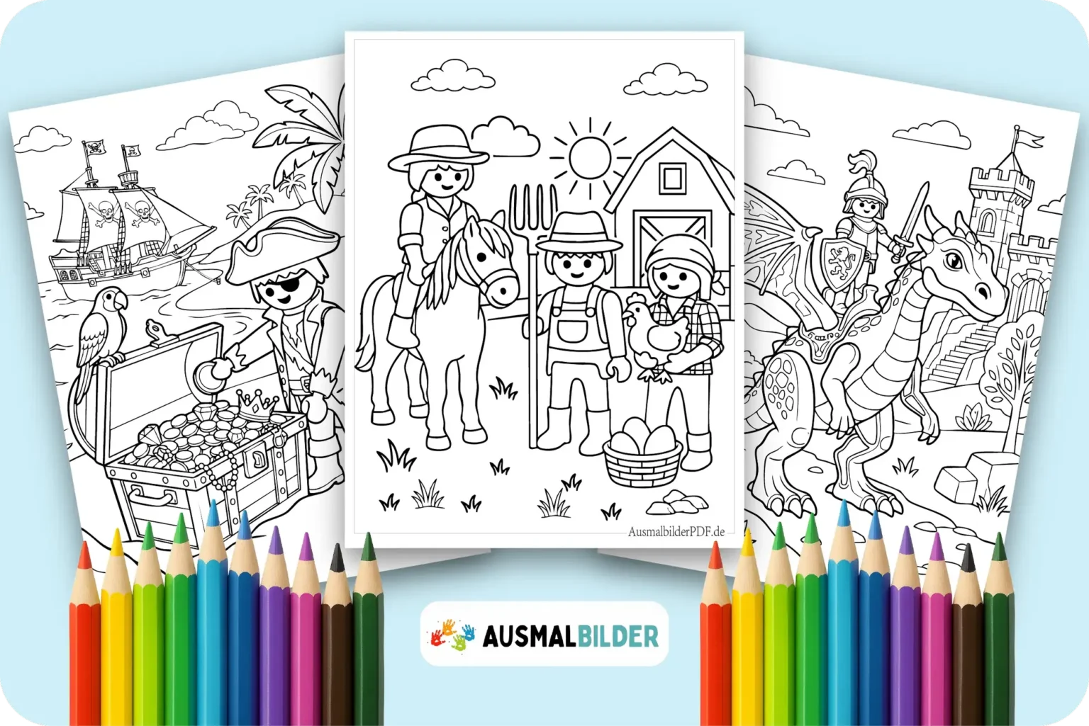 Playmobil Ausmalbilder kostenlose zum Ausdrucken