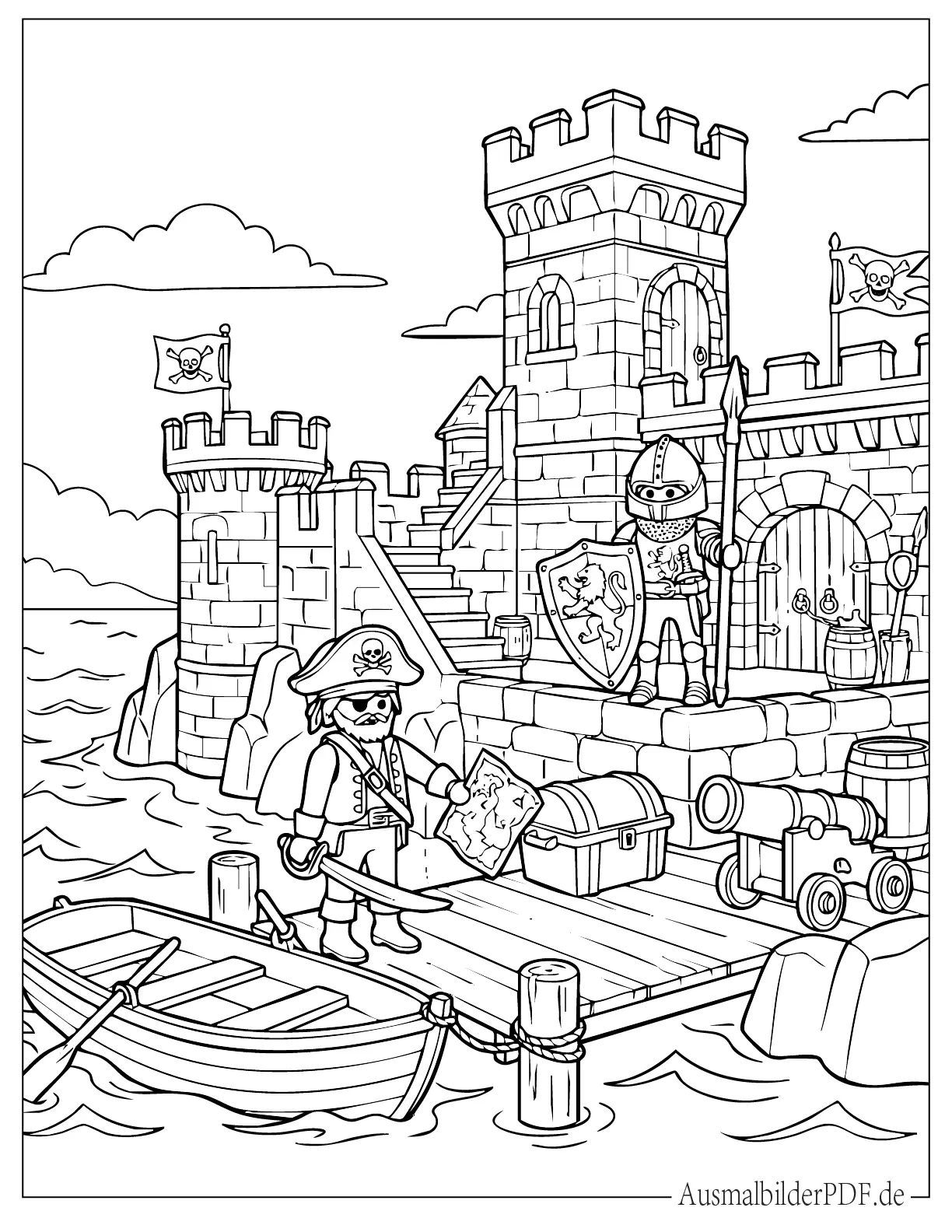 Playmobil Pirat im Schloss Malvorlage