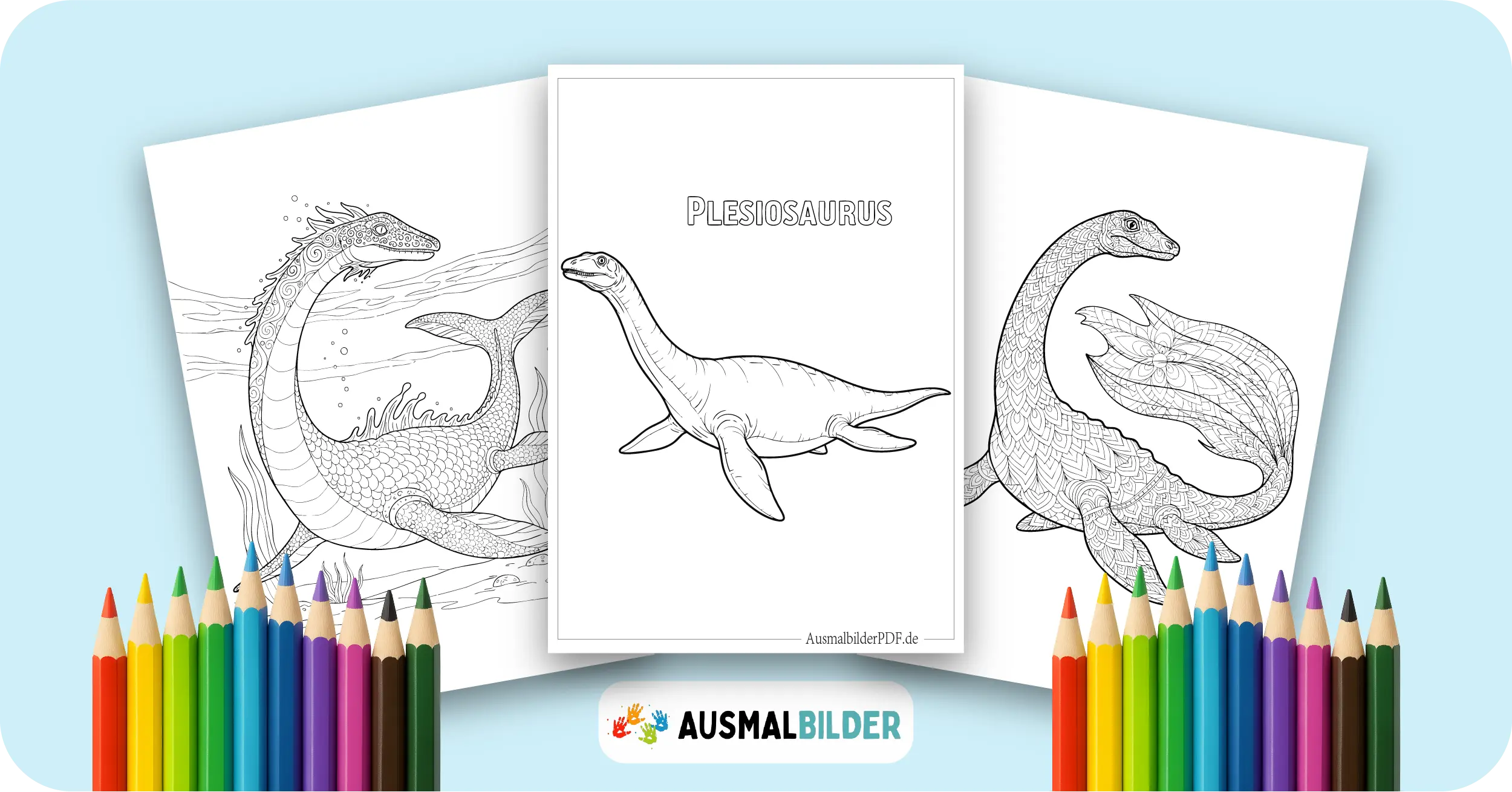 Plesiosaurus Ausmalbilder kostenlose Malvorlagen zum Ausdrucken für Kinder und Erwachsene
