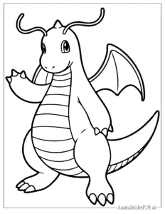 Pokemon Dragoran Ausmalbild