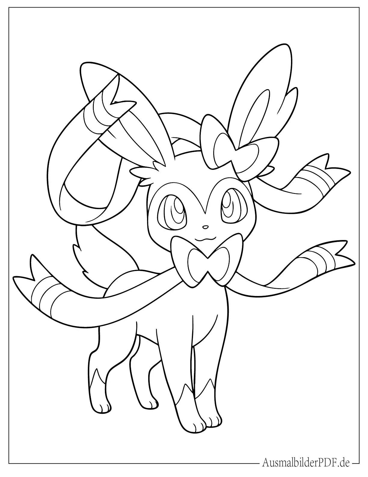 Pokémon Feelinara Evoli Malvorlage