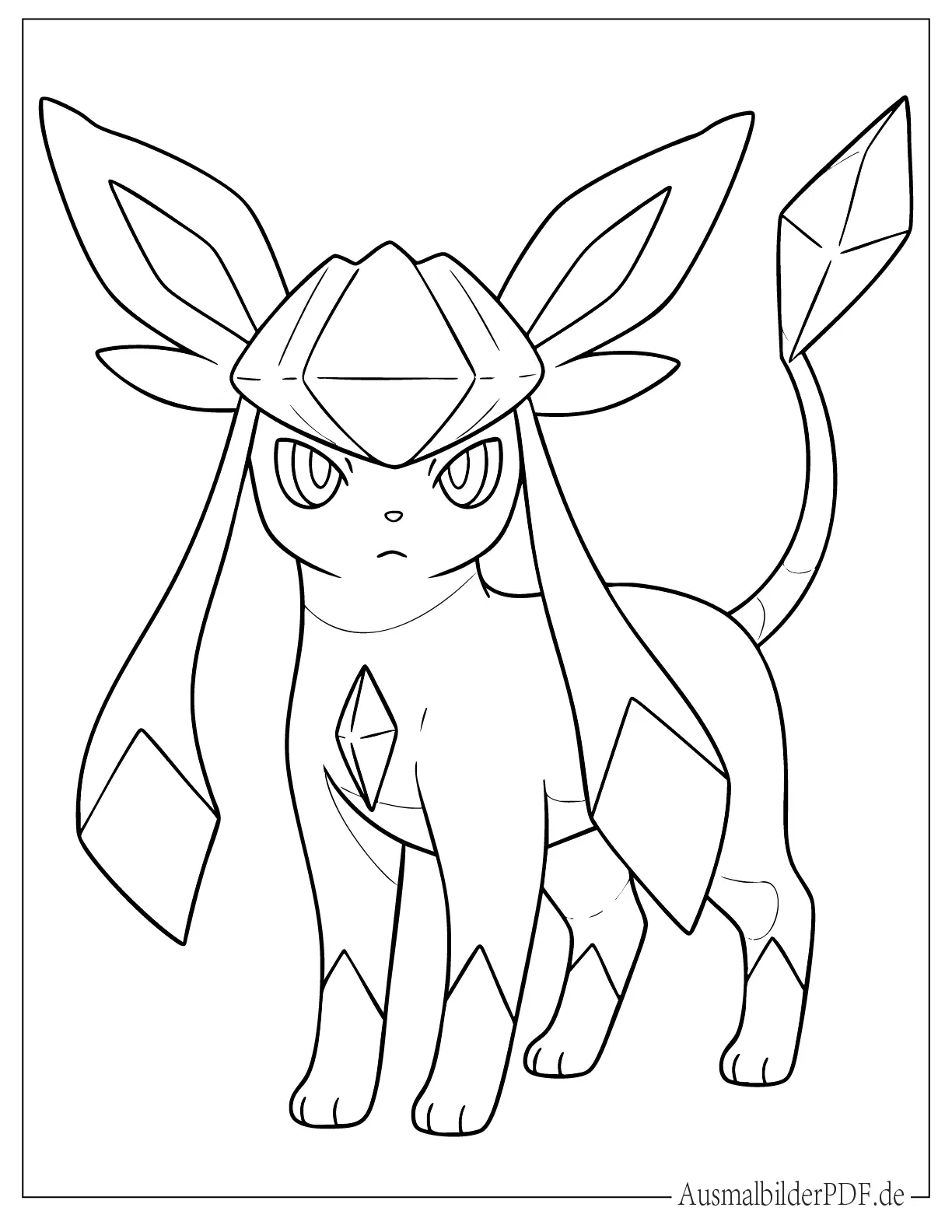 Ausmalbild von Pokémon Glaziola Evoli