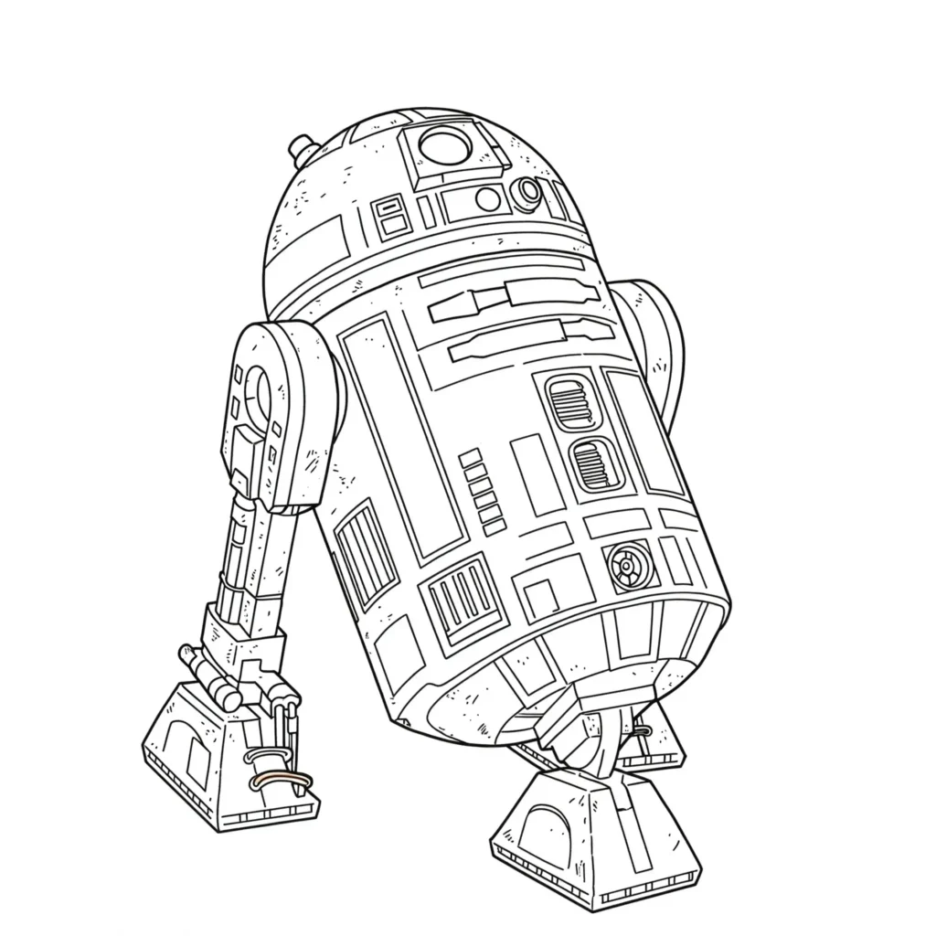 24 Star Wars Ausmalbilder (Gratis Malvorlage zum Ausdrucken) Kostenloses Star Wars Ausmalbild von R2-D2 zum Ausdrucken und Ausmalen