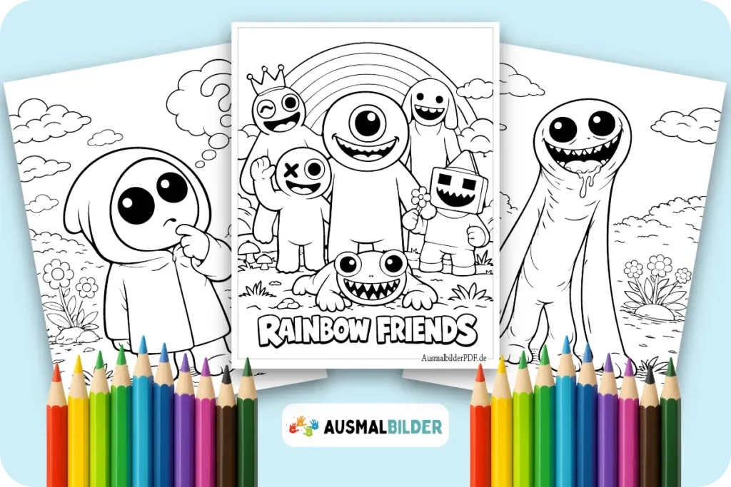 10 Rainbow Friends Ausmalbilder (Kostenlos zum Ausdrucken) Rainbow Friends Ausmalbilder kostenlose Vorlagen zum Ausdrucken für Kinder jeden Alters