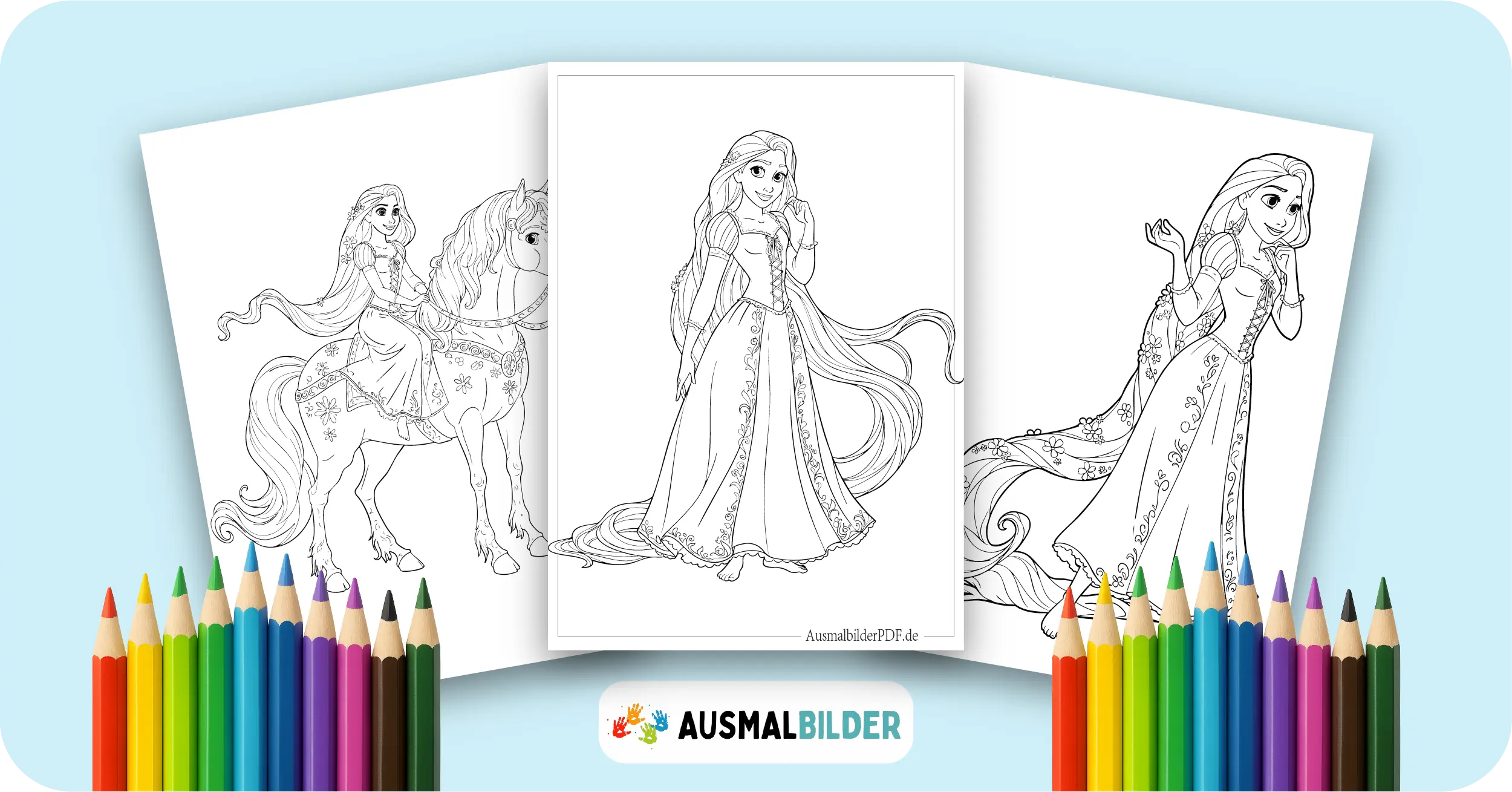 Rapunzel Ausmalbilder kostenlose Malvorlagen zum Ausdrucken für Kinder und Erwachsene