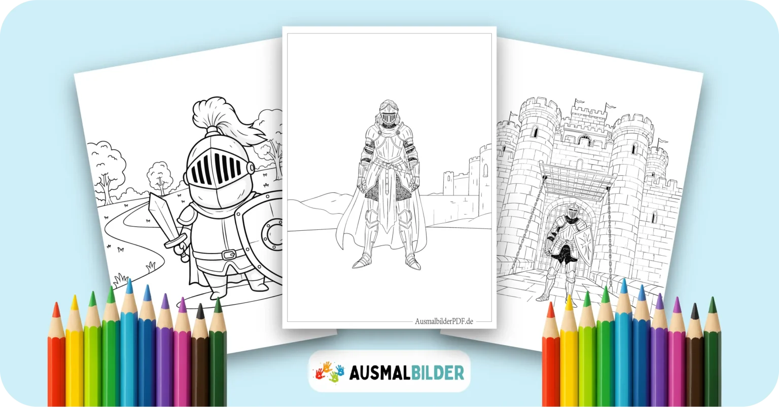 Ritter Ausmalbilder kostenlose Malvorlagen zum Ausdrucken für Kinder und Erwachsene