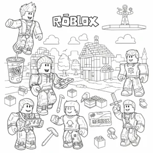 18 Roblox Ausmalbilder (Kostenlos Malvorlage zum Ausdrucken) roblox ausmalbilder zum ausdrucken als sammlung im pdf format für kinder mit verschiedenen figuren und szenen
