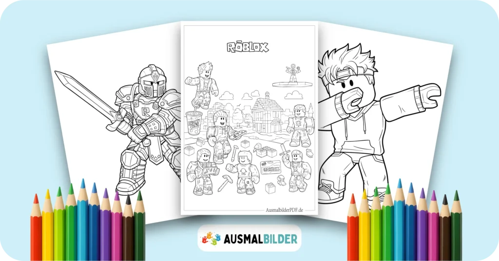Roblox Ausmalbilder kostenlose Malvorlagen zum Ausdrucken für Kinder und Erwachsene
