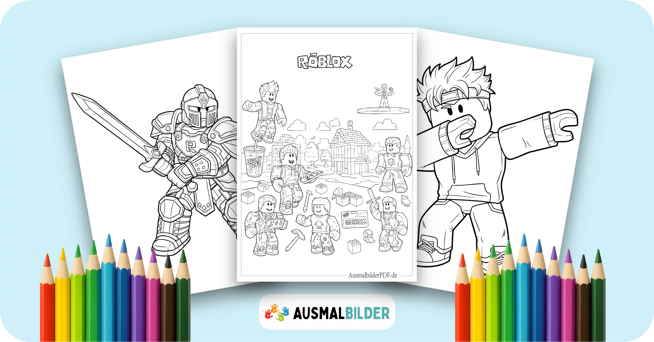 Roblox Ausmalbilder kostenlose Malvorlagen zum Ausdrucken für Kinder und Erwachsene