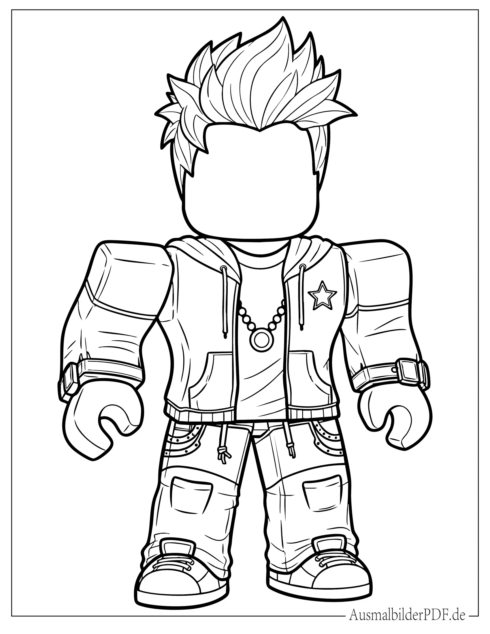 Roblox Avatarersteller Ausmalbild