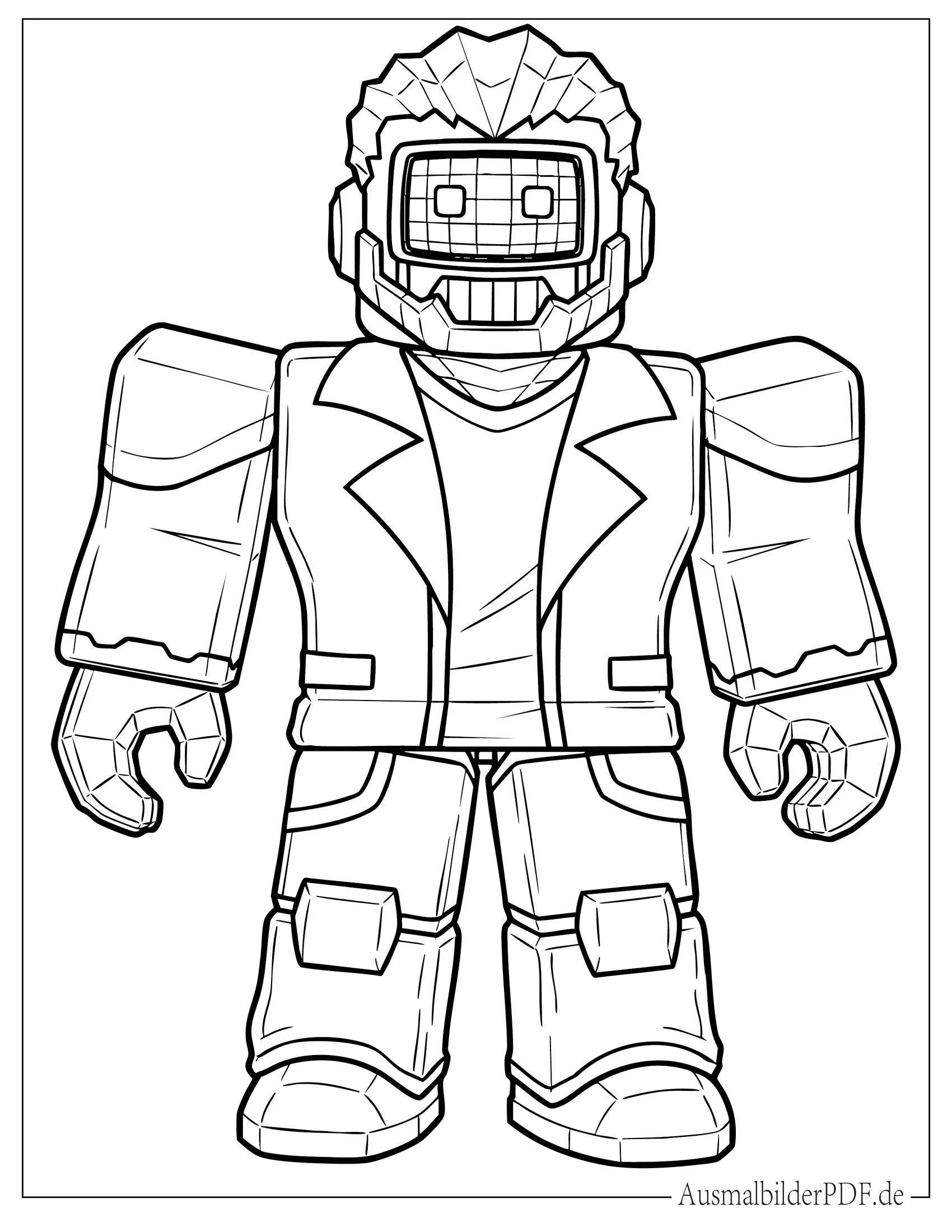 Roblox Mr Robot Ausdruckbare Ausmalbild
