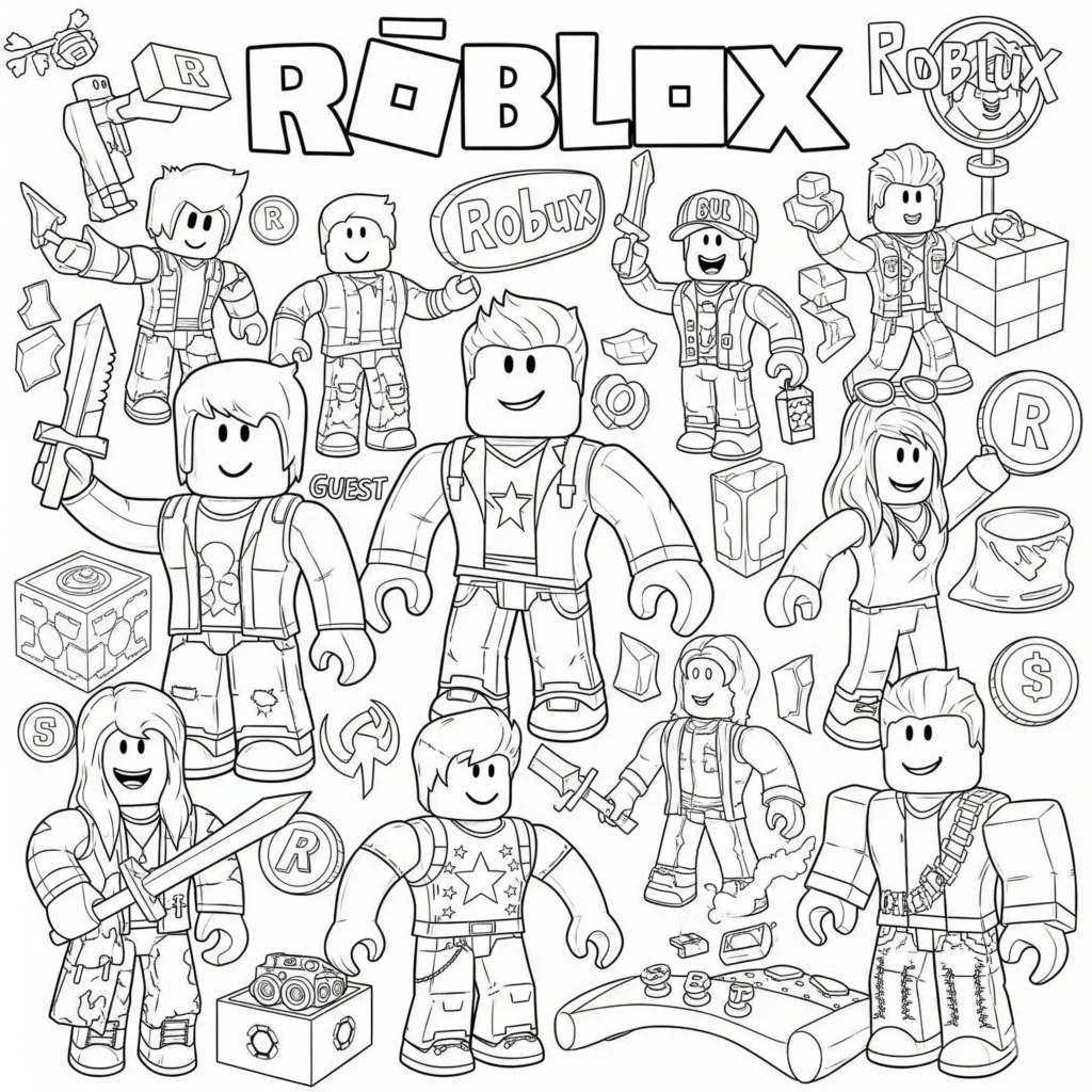 roblox poster mit logo als pdf vorlage zum ausdrucken für kinder die coole wandbilder und designs lieben und kreativ gestalten möchten