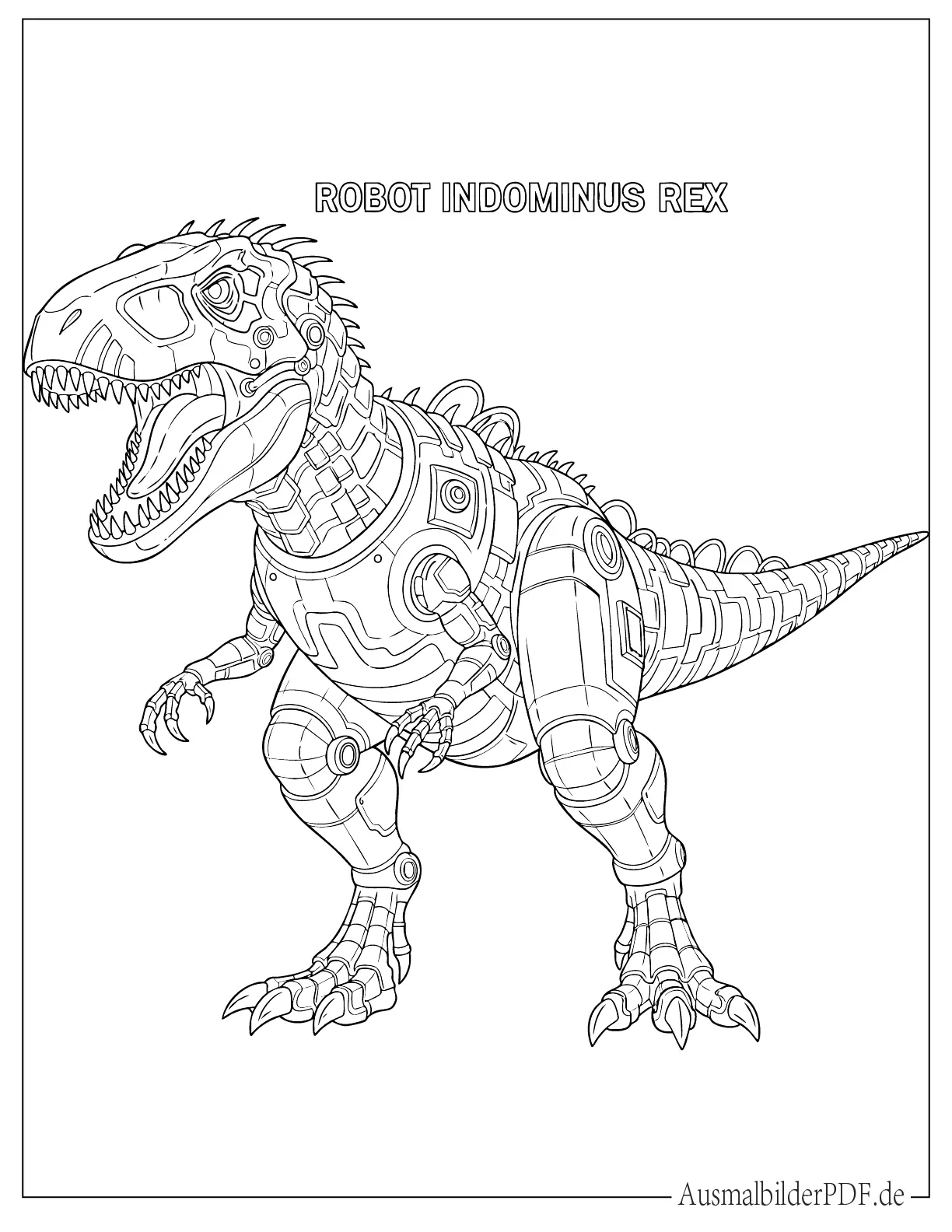 Roboter Indominus Rex Ausmalbild zum Ausdrucken