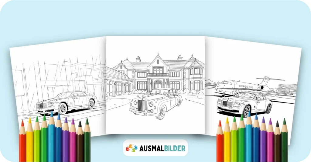 Rolls Royce Ausmalbilder kostenlose Malvorlagen zum Ausdrucken für Kinder und Erwachsene