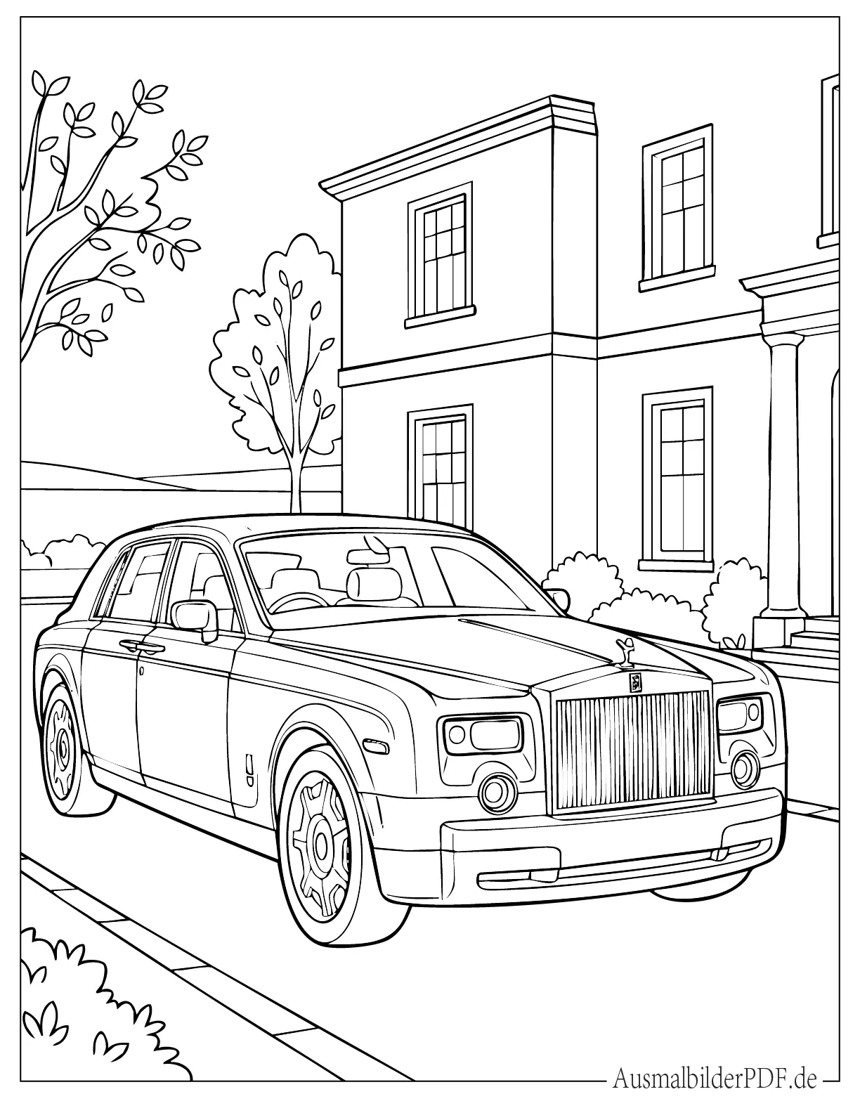 Rolls Royce Auto in der Stadt Malvorlage
