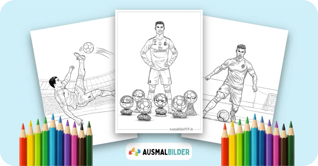 Ronaldo Ausmalbilder kostenlose Malvorlagen zum Ausdrucken für Kinder und Erwachsene