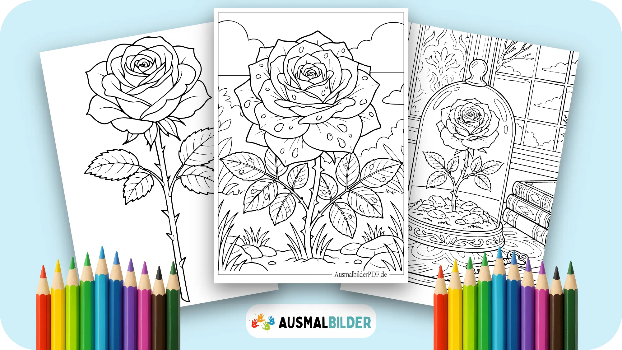 10 Rosen Ausmalbilder (Gratis Vorlagen zum Ausdrucken) Rosen Ausmalbilder kostenlose Vorlagen zum Ausdrucken für Kinder jeden Alters