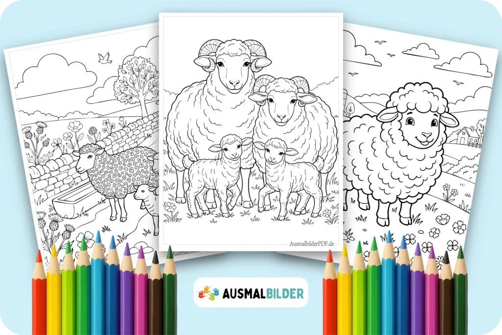 Schaf Ausmalbilder (Kostenlos Malvorlage zum Ausdrucken) Schaf Ausmalbilder kostenlose Malvorlagen zum Ausdrucken für Kinder