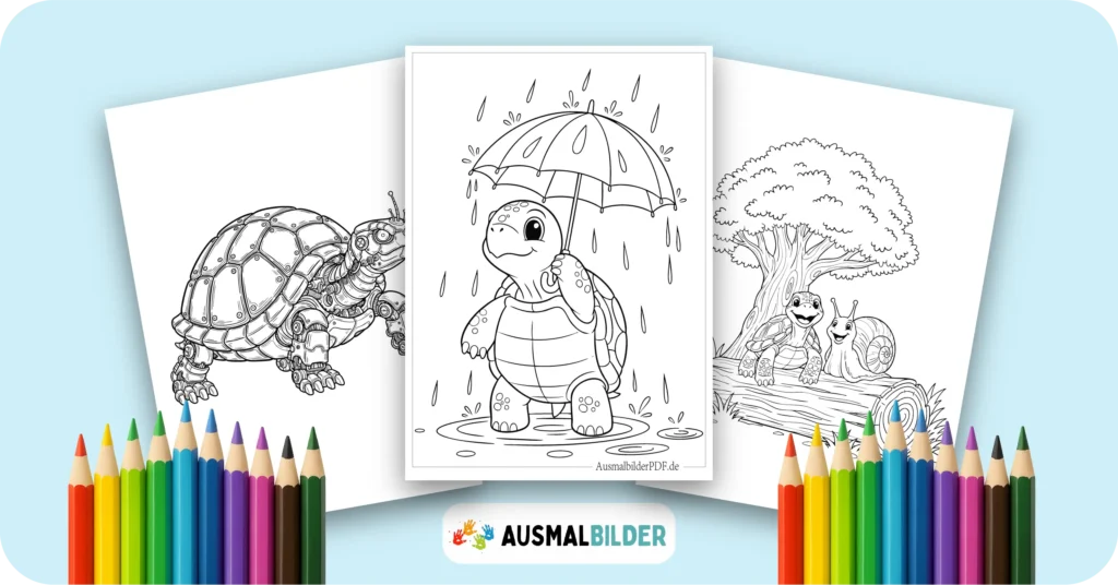 Schildkröte Ausmalbilder kostenlose Malvorlagen zum Ausdrucken für Kinder und Erwachsene