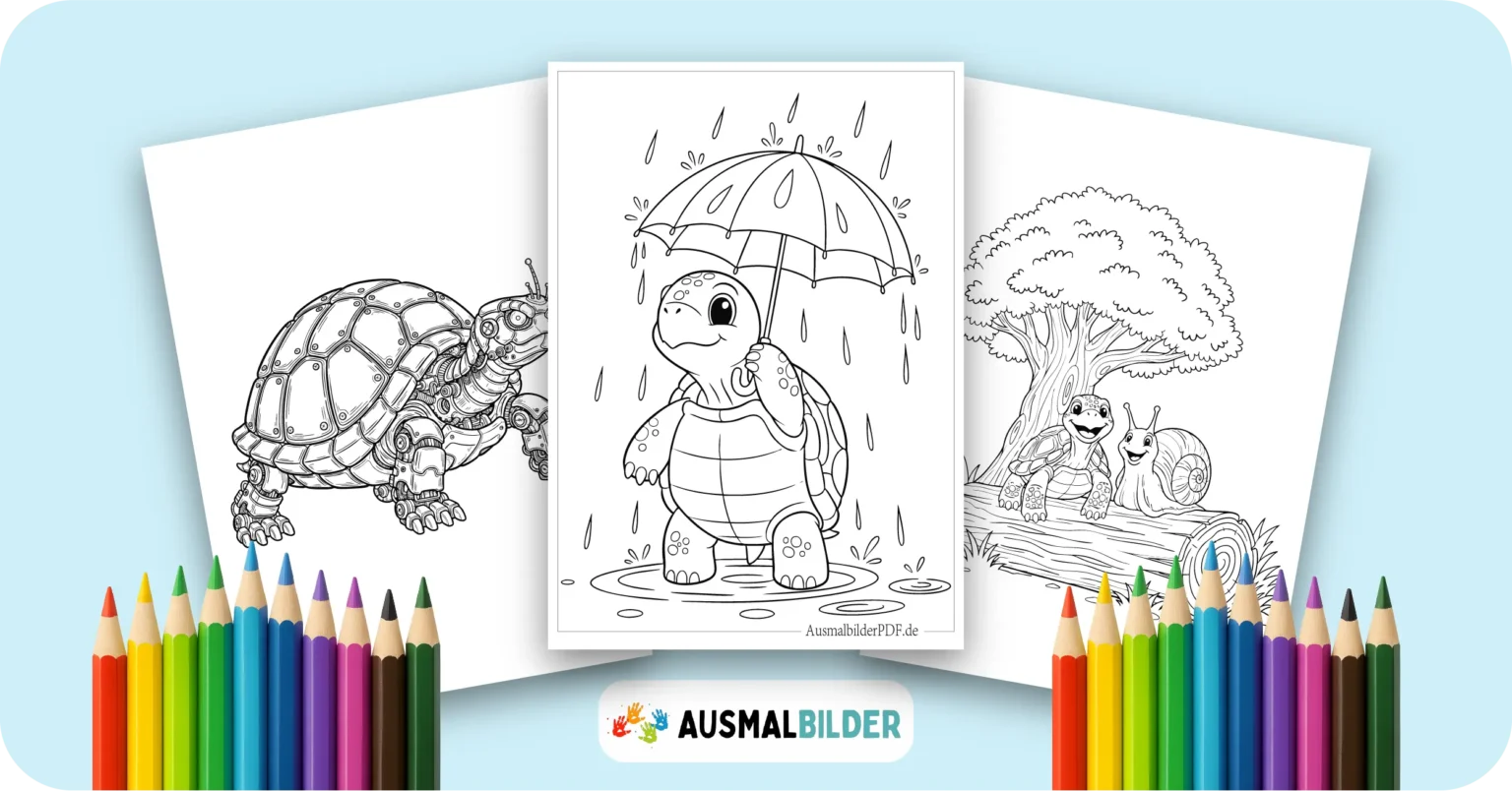 Schildkröte Ausmalbilder kostenlose Malvorlagen zum Ausdrucken für Kinder und Erwachsene