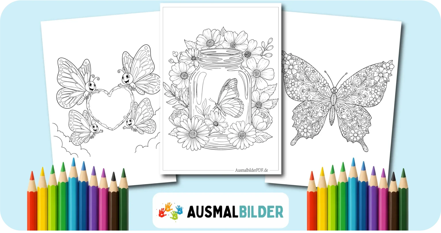 Schmetterling Ausmalbilder kostenlose Malvorlagen zum Ausdrucken für Kinder und Erwachsene