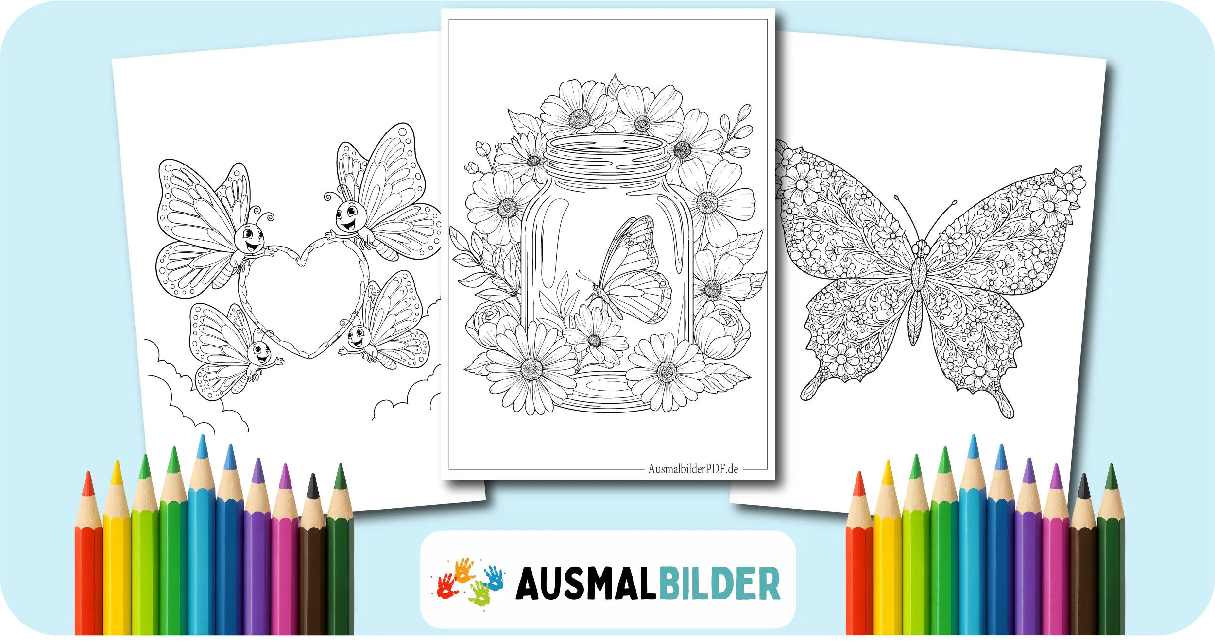 Schmetterling Ausmalbilder kostenlose Malvorlagen zum Ausdrucken für Kinder und Erwachsene