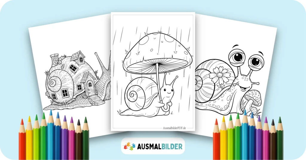 Schnecke Ausmalbilder kostenlose Malvorlagen zum Ausdrucken für Kinder und Erwachsene