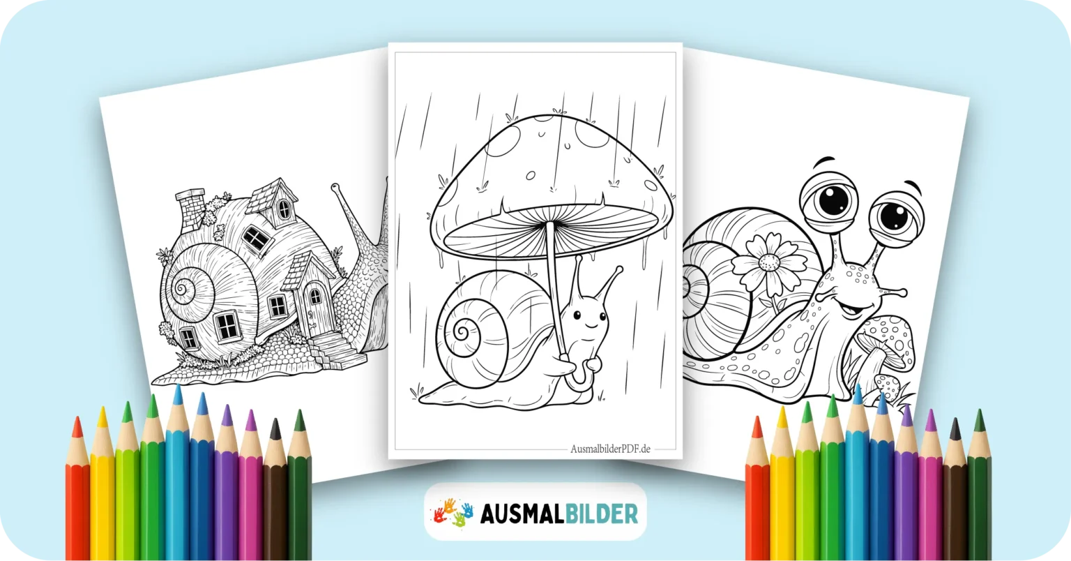 Schnecke Ausmalbilder kostenlose Malvorlagen zum Ausdrucken für Kinder und Erwachsene