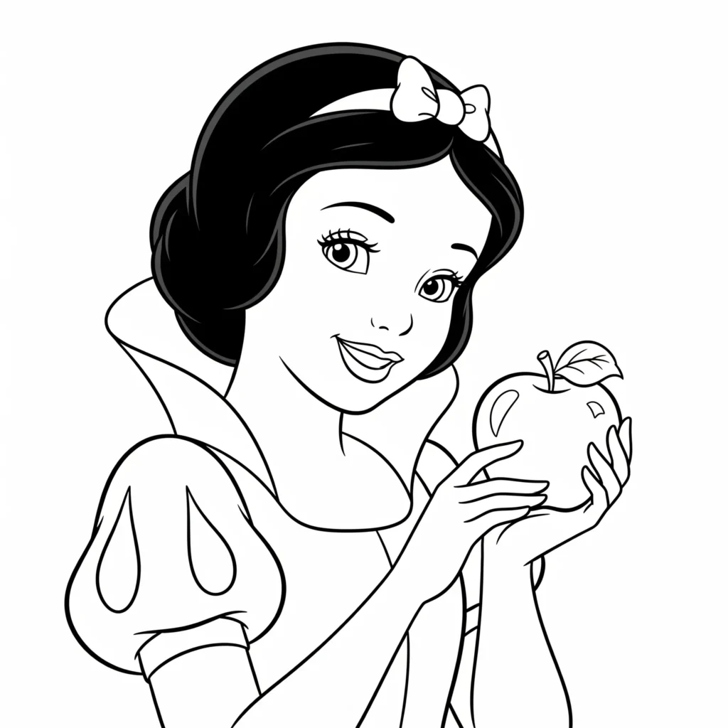 16 Schneewittchen Ausmalbilder (Gratis Malvorlage Ausdrucken) Prinzessin Schneewittchen Ausmalbild zum Ausdrucken