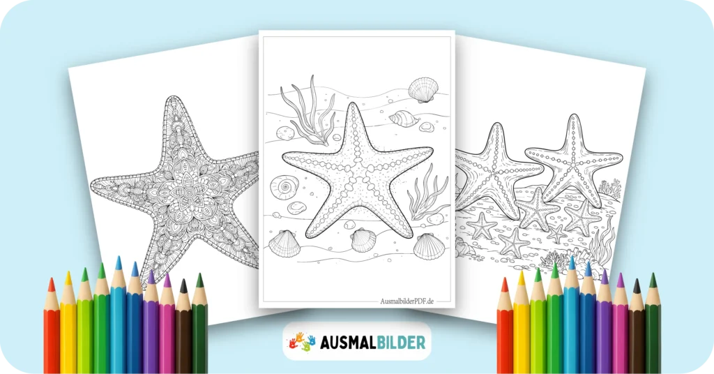 Seestern Ausmalbilder (Gratis Malvorlage zum Ausdrucken) Seestern Ausmalbilder kostenlose Malvorlagen zum Ausdrucken für Kinder und Erwachsene