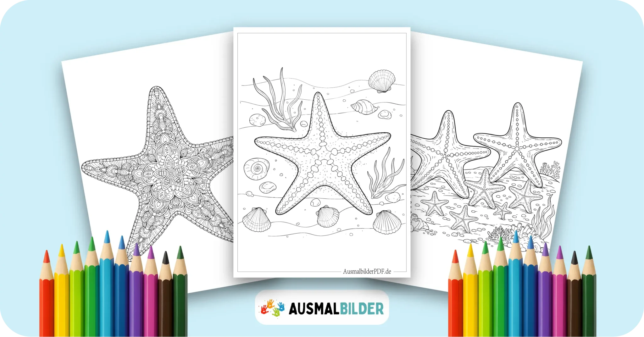 Seestern Ausmalbilder (Gratis Malvorlage zum Ausdrucken) Seestern Ausmalbilder kostenlose Malvorlagen zum Ausdrucken für Kinder und Erwachsene