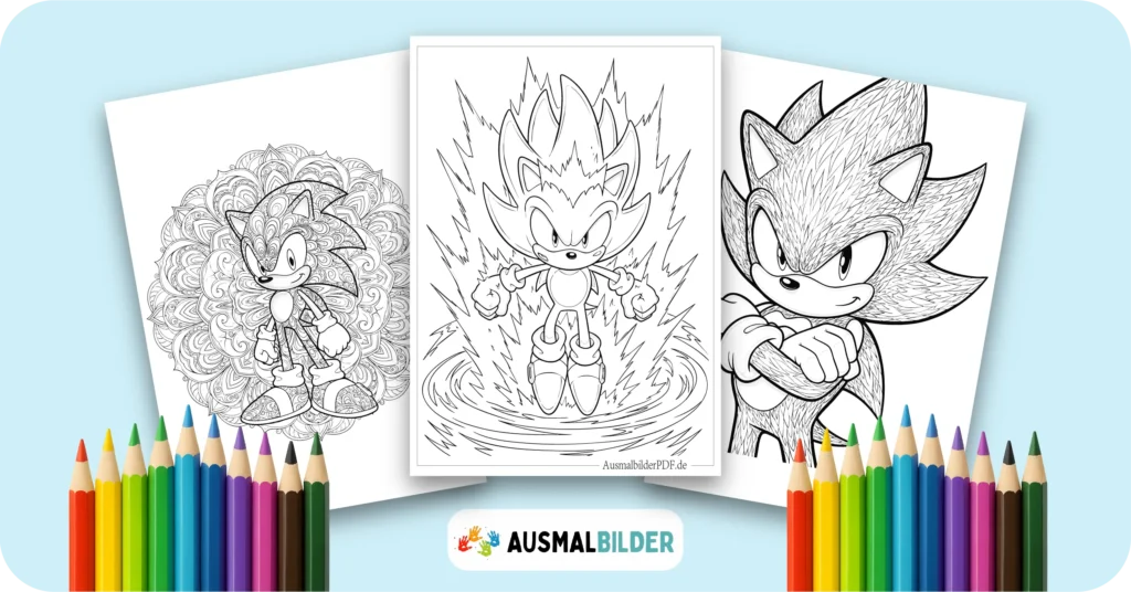 Sonic Ausmalbilder kostenlose Malvorlagen zum Ausdrucken für Kinder und Erwachsene