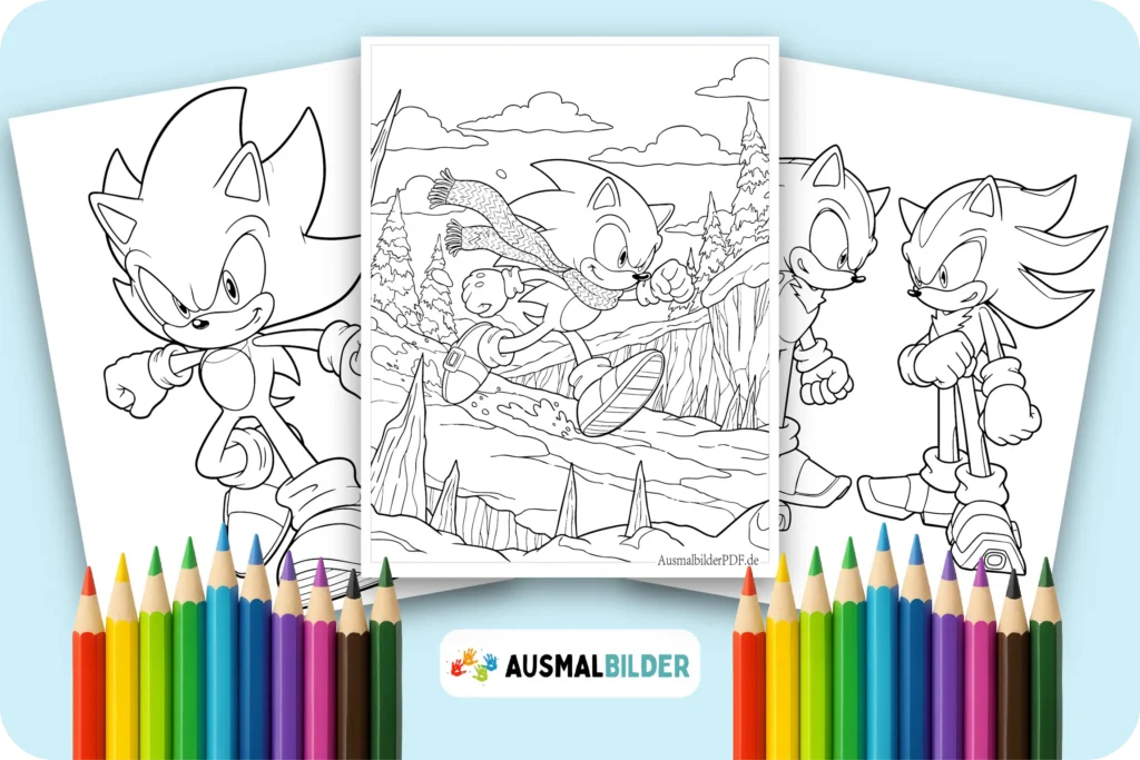 10+ Sonic Ausmalbilder (Gratis Malvorlagen zum Ausdrucken) Flotte Sonic Ausmalbilder für kleine Fans des blauen Igels