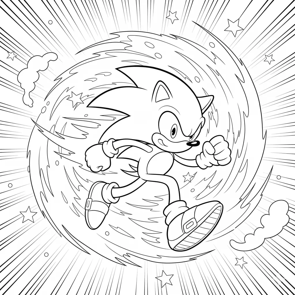 26 Sonic Ausmalbilder (Kostenlos Malvorlage zum Ausdrucken) Ein cooles Ausmalbild von Sonic the Hedgehog. Perfekt zum Ausdrucken und Ausmalen für Kinder und Fans des schnellen Igels.