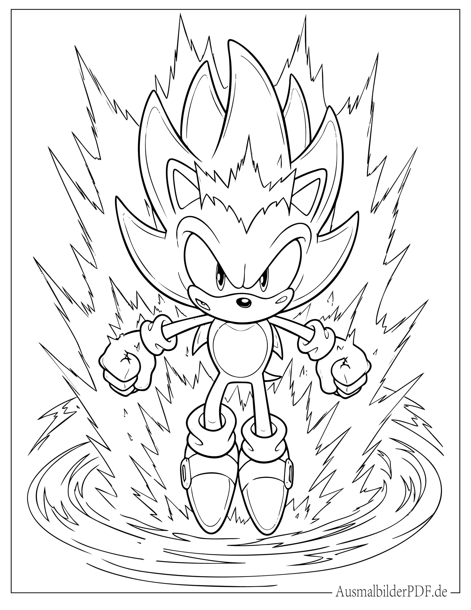 10+ Sonic Ausmalbilder (Gratis Malvorlagen zum Ausdrucken) Sonic Verwandlung Ausmalbild zum Ausdrucken