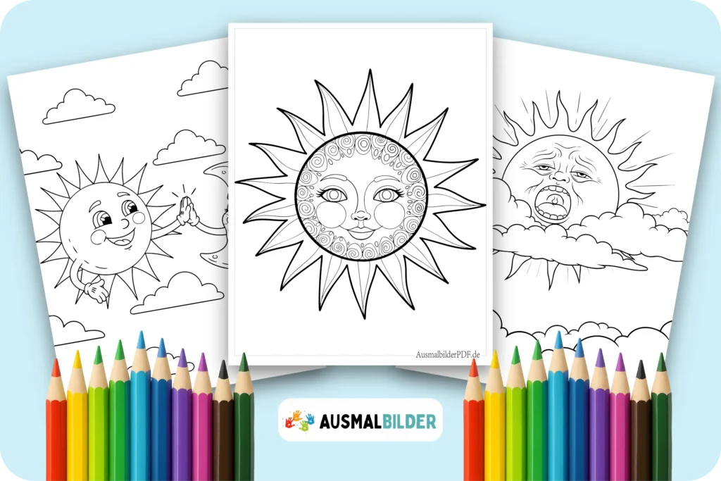 Sonne Ausmalbilder kostenlose zum Ausdrucken