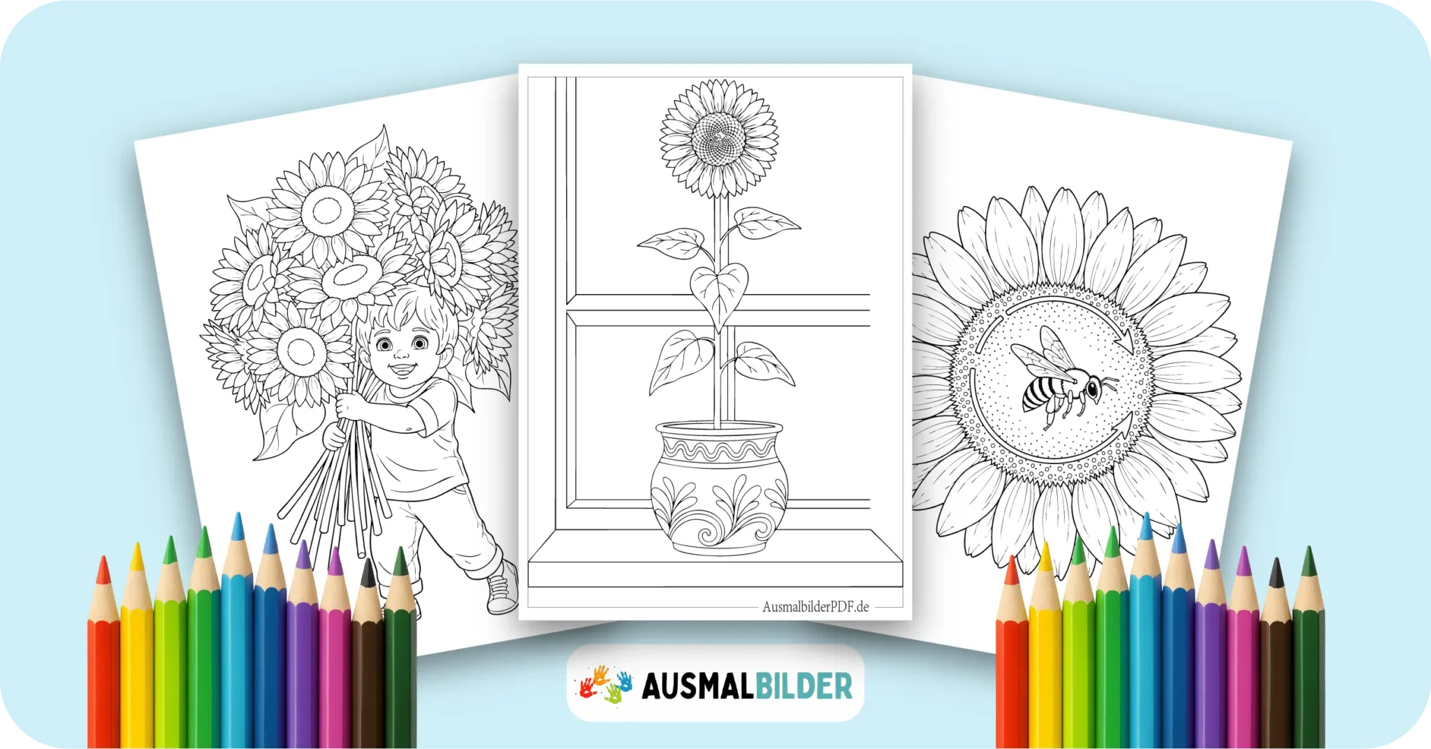 Sonnenblume Ausmalbilder (Gratis Malvorlage zum drucken) Sonnenblume Ausmalbilder kostenlose Malvorlagen zum Ausdrucken für Kinder und Erwachsene