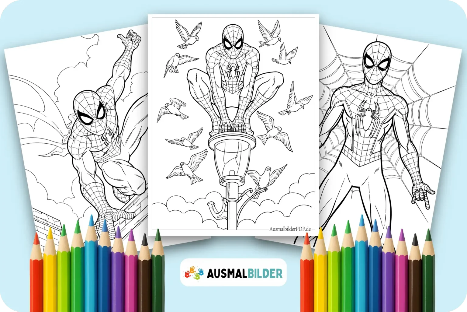 Spiderman Ausmalbilder kostenlose zum Ausdrucken für Kinder und Erwachsene