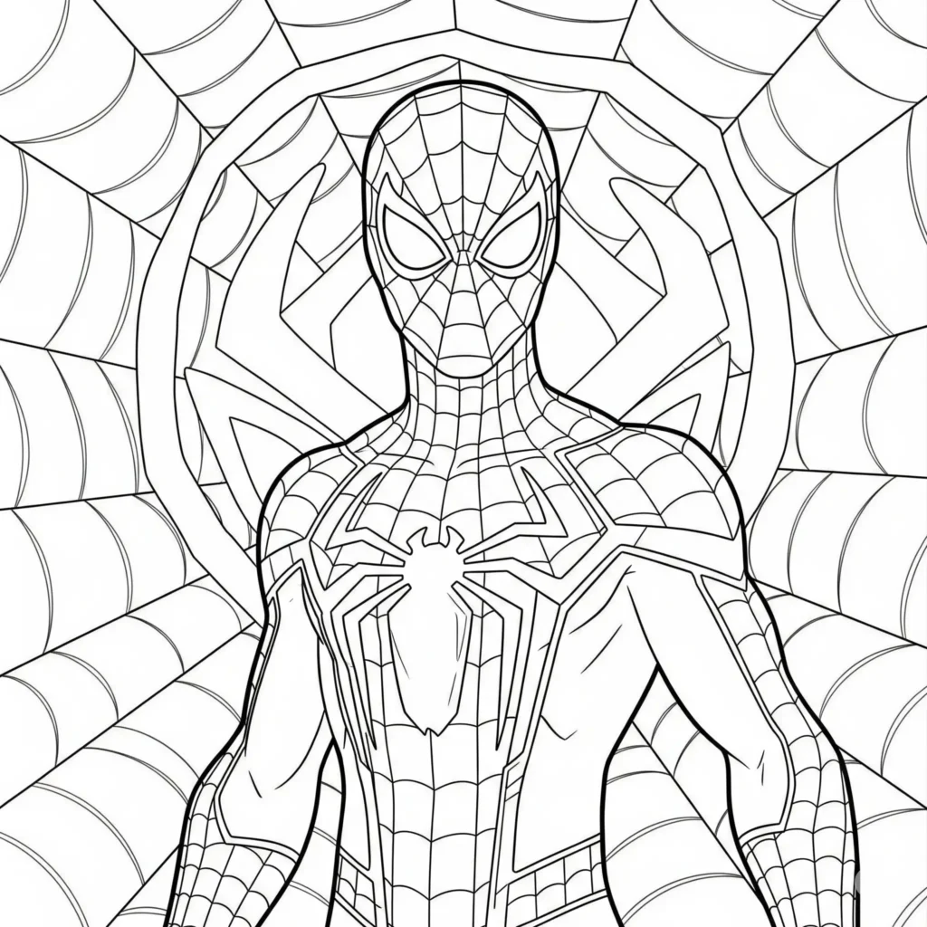 Ausmalbild des Spider Man Fortnite Skins – tolle Vorlage für Kinder und Fans zum kostenlosen Ausdrucken