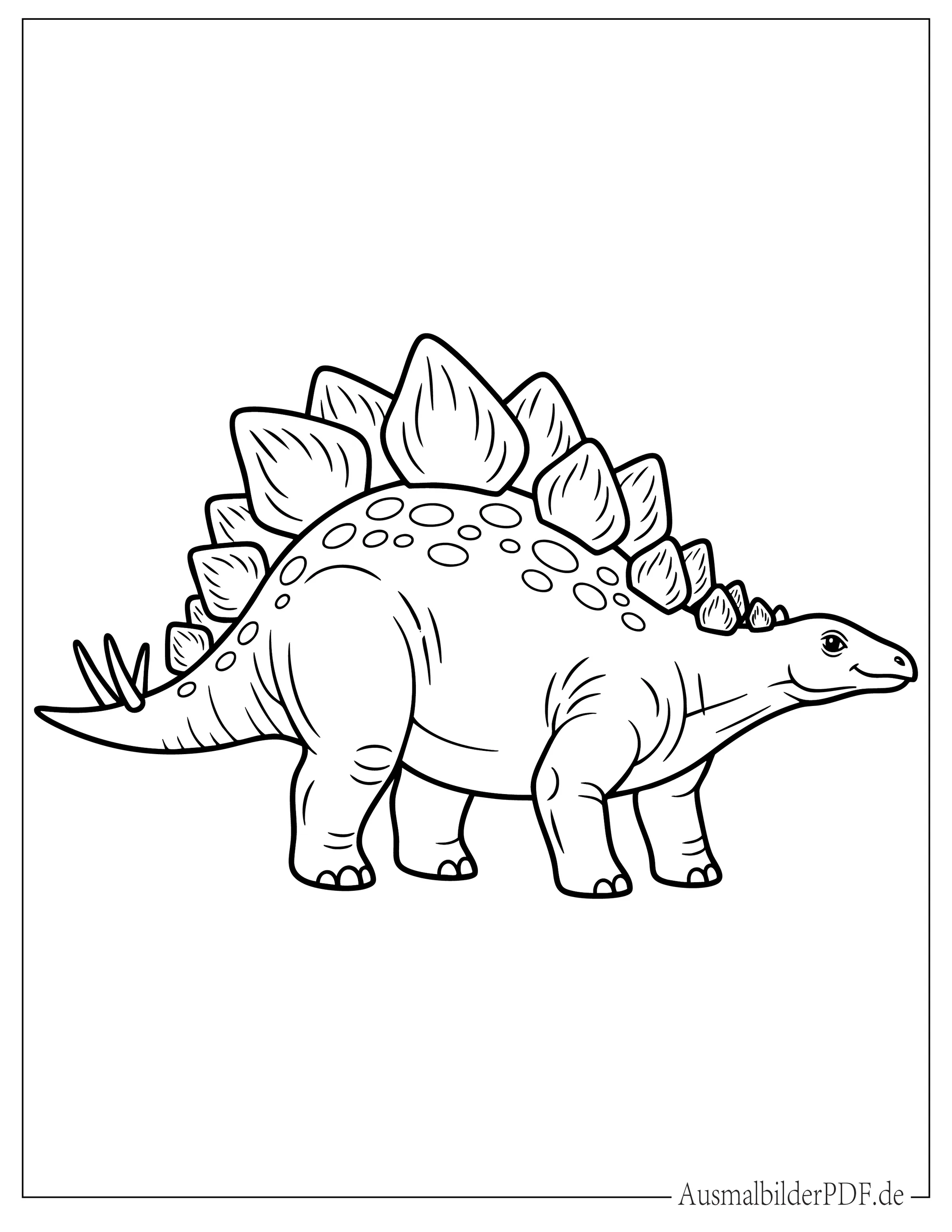 Dinosaurier Stegosaurus Ausmalbild zum Ausdrucken