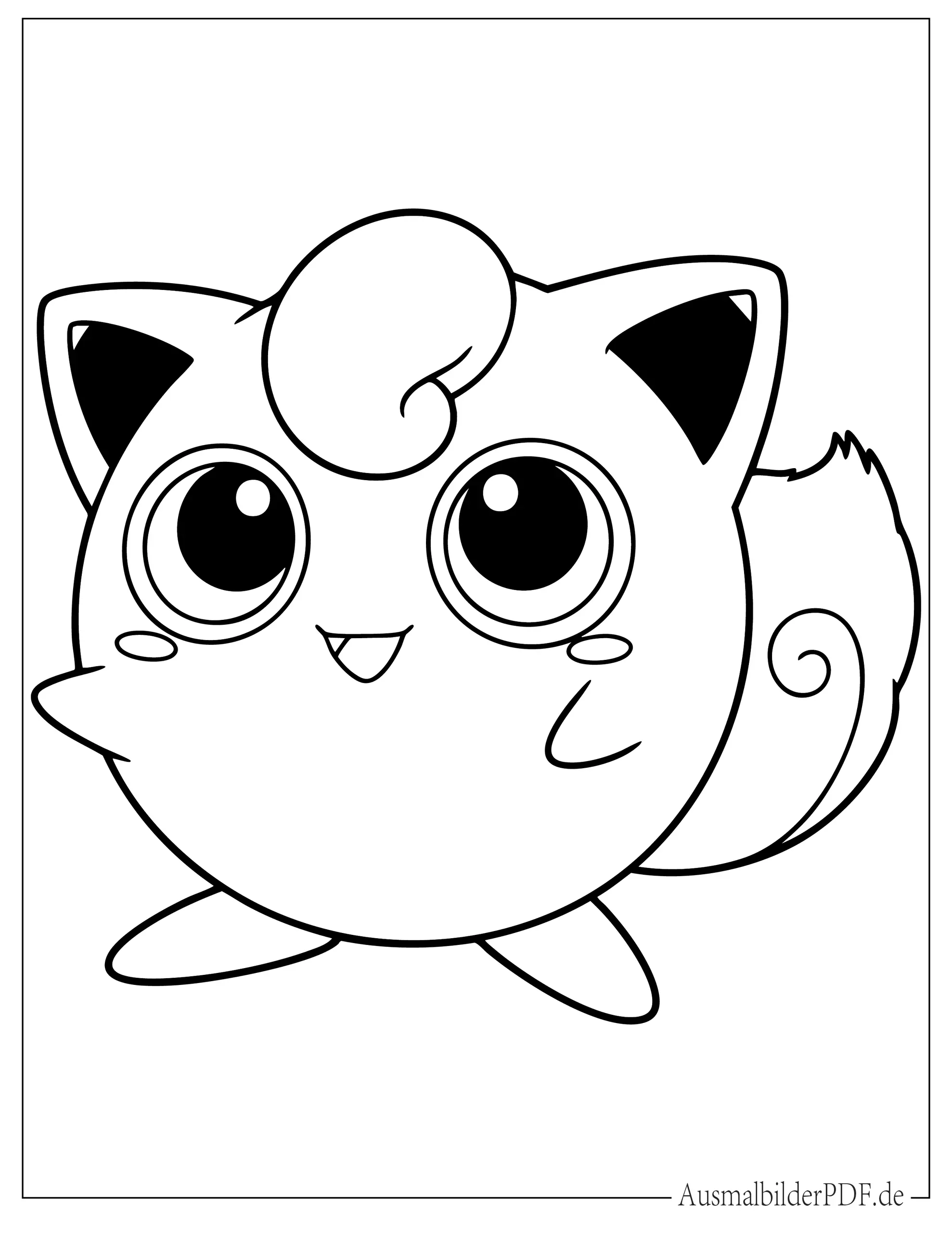 Süßes Kawaii Pokemon Pummeluff Malvorlage