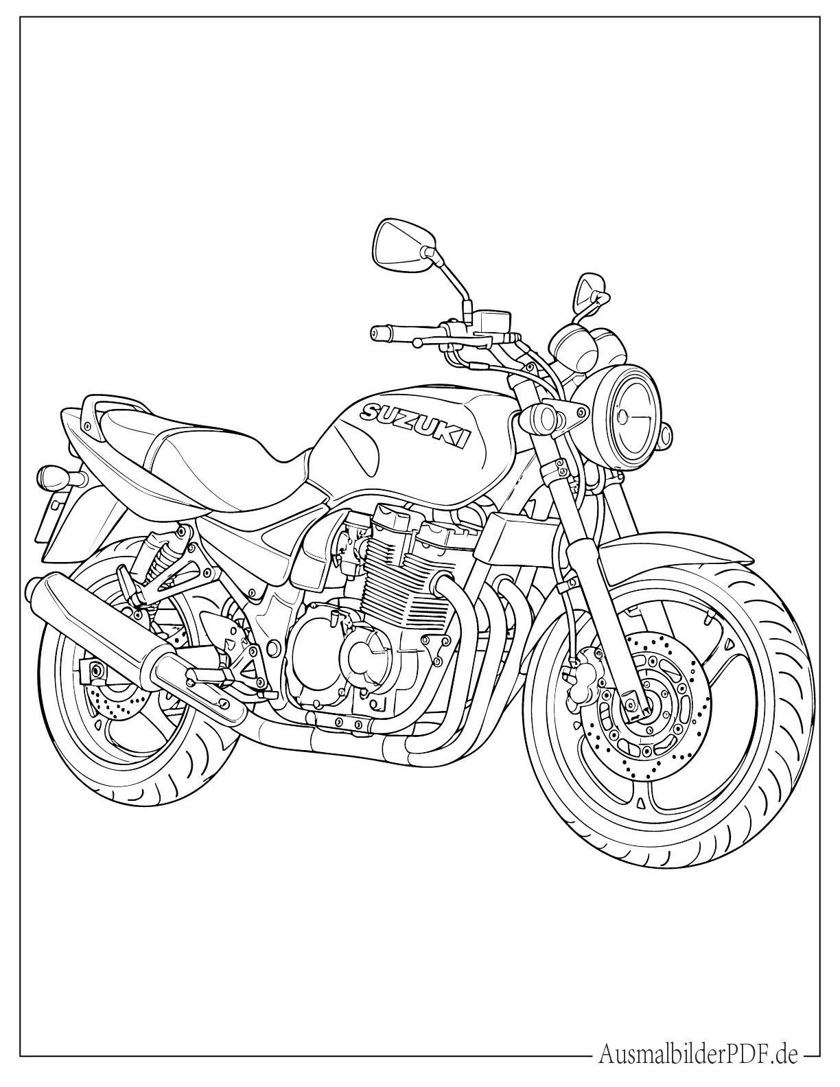 Malvorlage von Suzuki Motorrad